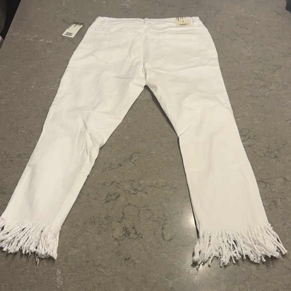 Streetwear Society Pants - Streetwear Society Ivory Fringe Cropped Pants